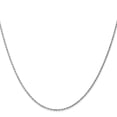 thumbnail image 2 of Diamond2Deal 14K White Gold 1.15 mm Diamond-cut Machine Made Rope with Lobster Clasp Chain Necklace Chain for Women 20", 2 of 6
