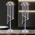 thumbnail image 3 of Miumaeov 2pcs Crystal Wedding Flower Stand Wedding Flower Vases Metal Flower Arrangement Stand Tabletop Flower Vase for Wedding Party Tables Decorations Hotel Decor, 3 of 13