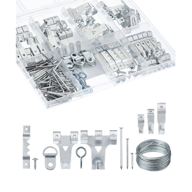 Mr. Pen- Kit para colgar cuadros, 220 piezas, colgadores de cuadros, clavos para colgar cuadros, colgadores de pared, ganchos para colgar cuadros, accesorios para colgar marcos, ganchos para cuadros,
