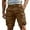 hwj# Coffee288, variant on Men's Casual Cargo Shorts Multi-Pocket Relaxed Fit Mid Waist Solid Colro Wide Leg Outdoor Work Hiking Shorts Breathable Comfortable Summer Wear For Daily Activities,L