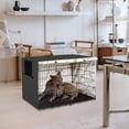 thumbnail image 4 of RUNROTOO Black Waterproof Dog Crate Cover Privacy Pet Kennel Cover Lightweight Durable Oxford Cloth Protector, 4 of 7