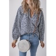 thumbnail image 3 of Graceful Shift Blouse: Elegant Floral Design and Stylish Puff Sleeves - [ZhiHiMeRi] | (US 4-6)S, 3 of 12