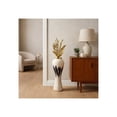 thumbnail image 4 of Tall Metal Decorative Vase with Leaf Lid for Home Decor - Flower Vase for Living Room, Bedroom, and House Decoration - Jar Display for Office, Dining Room, and Tabletop Accent - 43", White & Gold, 4 of 14