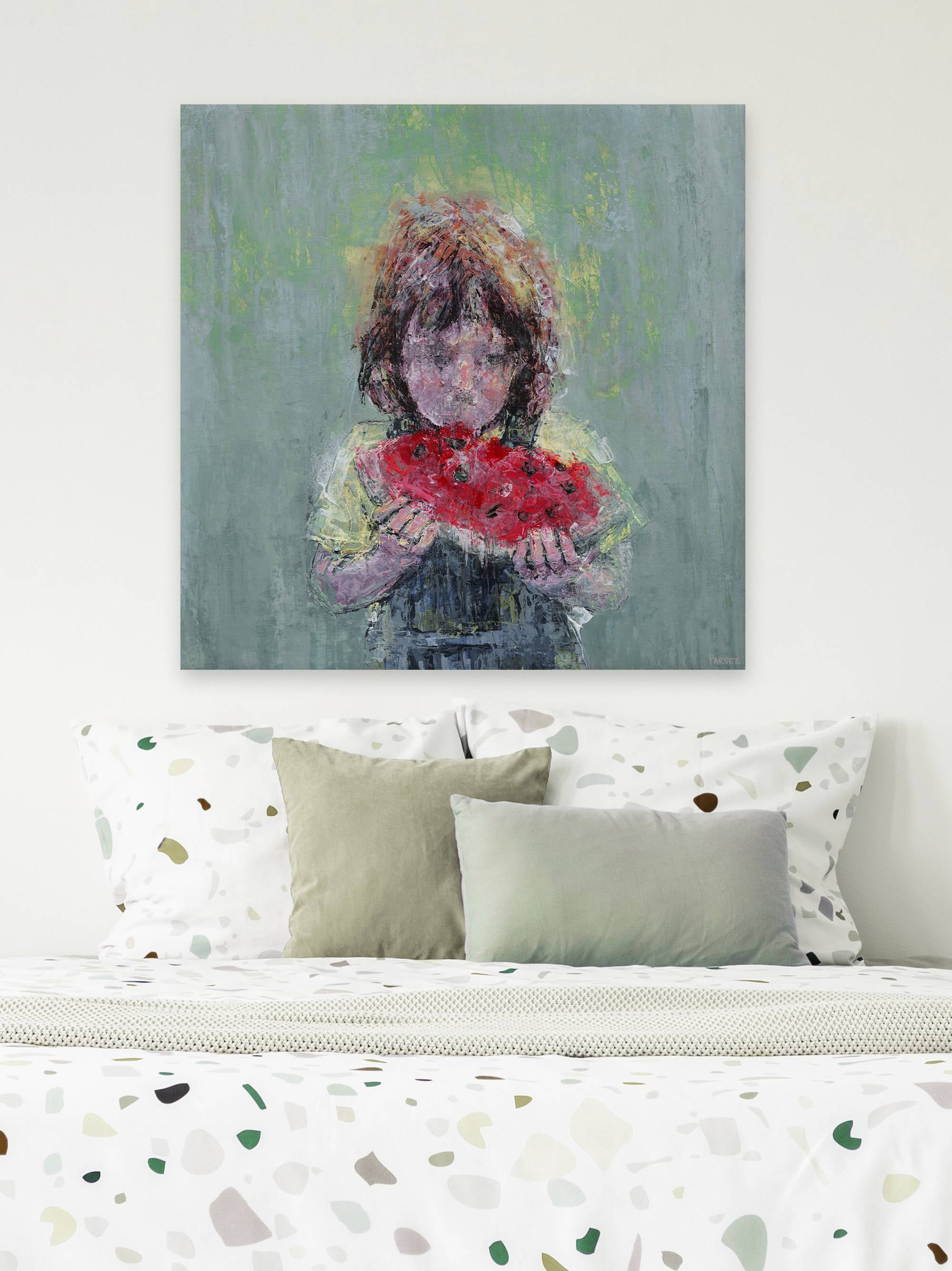 Parvez Taj Watermelon Love II Canvas Wall Art