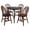Brown, variant on Contemporary Home Living 5-Piece Drop Leaf Dining Table with Windsor Chairs - 36" - Walnut Brown