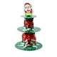 thumbnail image 2 of Soporte navideño de tres niveles para cupcakes, postres, pasteles, torre de pasteles navideños, platos para galletas y dulces, soporte de cartón para postres, decoración navideña para fiestas., 2 of 6