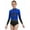 Navy Blue, variant on Kids Girls Long Sleeve Gymnastics Leotard  Sparkly Rhinestone Cutout Back Figure Skating Dance Bodysuit Purple 10