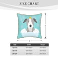 thumbnail image 4 of Fotbe Dog In Bathtub Pattern Velvet Decorative Throw Pillow Covers with Elegant Piping, Soft Plush Cushion Cover for Sofa, Bed, Car, Office-18"x18", 4 of 8