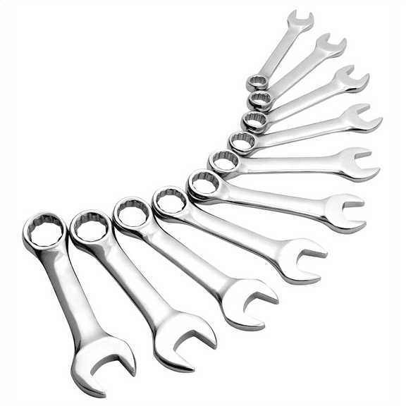 Sunex 9930M 10-Piece Metric Stubby Combination Wrench Set