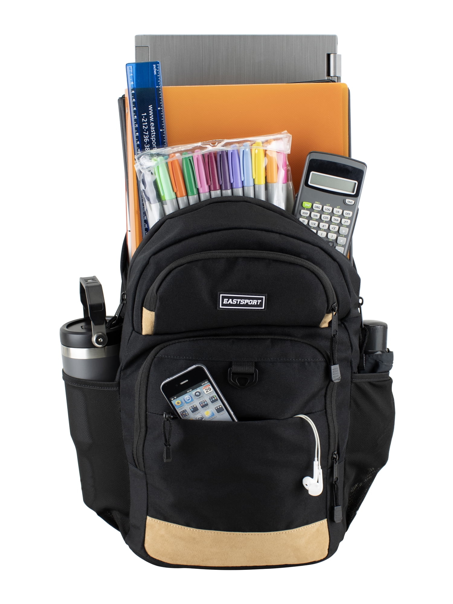 Eastsport Unisex 19" Aero Core Backpack, Black