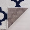 thumbnail image 3 of Ladole Rugs Shaggy Fes Made in Europe Beautiful Abstract Polypropylene Area Rug Carpet in Dark Blue White, 8x11 (7'10" x 10'5" , 240cm x 320cm), 3 of 3