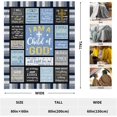 thumbnail image 2 of Christian Gifts for Men, Dad, Son, Brother, Him Blanket 80"x60" - Inspirational Religious Graduation/Birthday Gifts - Baptism Confirmation Gifts for Boys - Catholic Spiritual Gifts for Men, 2 of 6