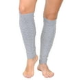 thumbnail image 5 of KESIS Women's Cable Knit Leg Warmers Knitted Crochet Long Socks Heather Grey, 5 of 5