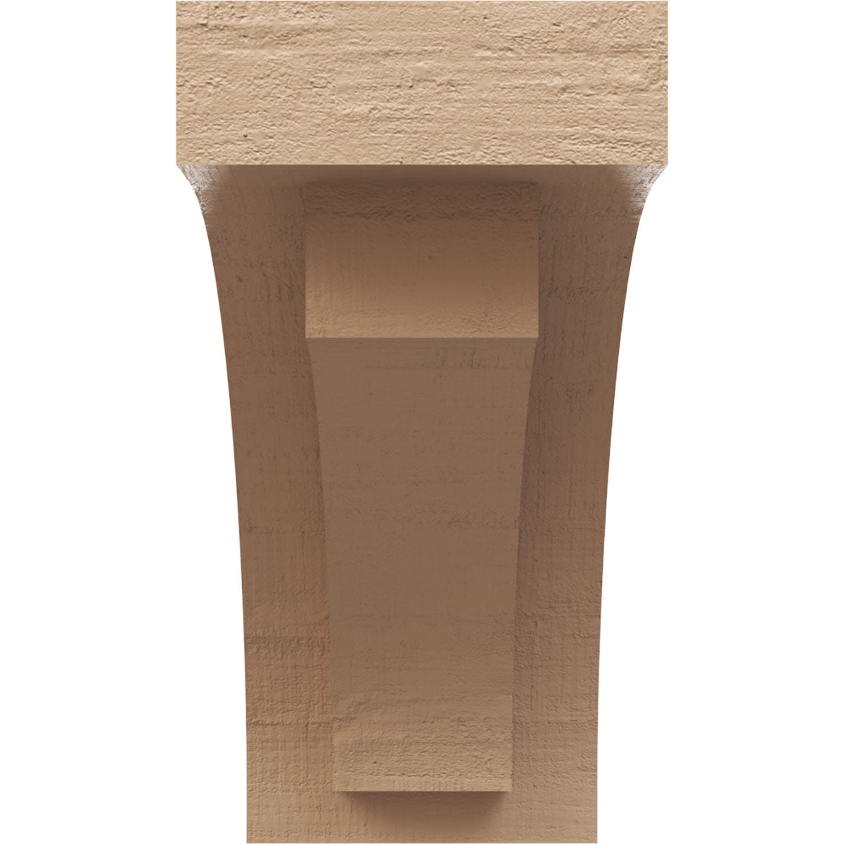 4"W x 8"D x 8"H Classic Rivera Rough Cedar Woodgrain TimberThane Corbel, Primed Tan