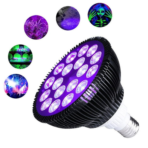 UV Black Light High Brightness Energy-saving High-Durability Heat-Resistant  Enhance Atmosphere 9.5W Glow in The Dark Blacklight Party Bulb for Home