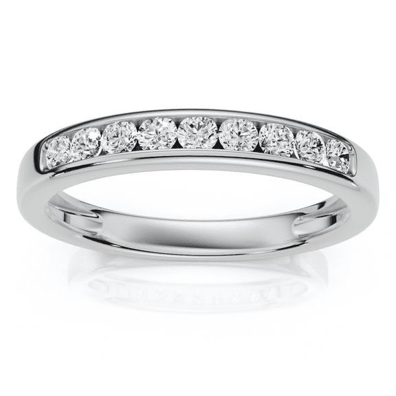 Pompeii 1/4Ct Diamond Channel Set Wedding Stackable Band 14k Gold or Platinum Lab Grown