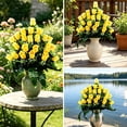 thumbnail image 2 of Artificial Cemetery Flowers, Gravesite Decoration Roses, Memorial Bouquets with Cemetery Vase, Vibrant and Long-Lasting Colors B ZZyuan, 2 of 6