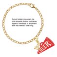 thumbnail image 2 of Delight Jewelry Acrylic Large Red Cheer Megaphone - Gold-tone Clip on Charm with Mini Year 2025, 2 of 4