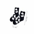 thumbnail image 3 of Meltox Womens Halloween Fuzzy Crew Socks Mid Calf Coral Fleece Plush Soft Indoor Lounge Socks For Autumn Winter Black One Size, 3 of 6
