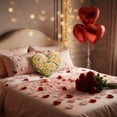 thumbnail image 7 of Heart Shaped Floral Throw Pillow for Romantic Home Decor, Soft Fabric Cushion for Couch, Bed, Valentine's Day Gift B, 7 of 7