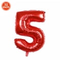 thumbnail image 3 of Globos grandes de 5 dígitos de números, Globo Verde, figura azul, 5 cumpleaños, rojo, rosa, dorado, negro, colorido, 32 pulgadas, 3 of 4