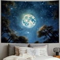 thumbnail image 2 of Creowell  Forest Galaxy Starry Tapestry for Bedroom Ceiling, Blue Space Night Starry Sky Moon Stars Tapestry, Tree Forest Milky Way Backdrop Wall Hanging for Living Room Decor 40x30inch, 2 of 6