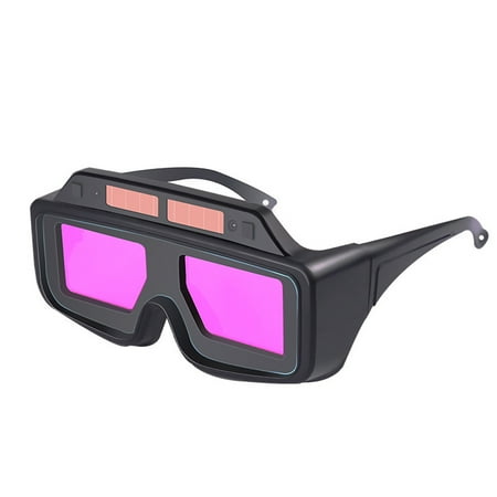 

Carevas Large Window Auto Color-changing Welding Goggles Professional Soldering Glasses Argon Arc -glare Glasses Double Photoreceptor Solar Powered