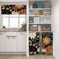 thumbnail image 5 of Black Boho Kitchen Curtains Valances, Bohemian Flower Pattern Semi Sheer Kitchen Valances for Living Room, Rod Pocket Short Window Treatment Decor, 52x18, 5 of 5