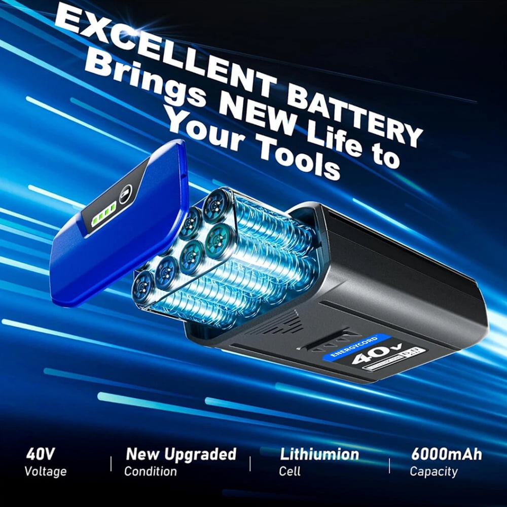 Replacement for Kobalt 40V Battery: 6.0Ah Lithium ion Replace for 40 Volt Max Batteries KB-540-06 KB440-06‎ KB240-06 KB2540C-06 KB640-03 Cordless Power Tool Battery