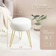 thumbnail image 3 of Vanity Stool, White Vanity Stools for  Room, Round Ottoman Foot Stool,  Footrest Vanity Chair for Bathroom Vanity, ,  Room, Entryway, Offices, 3 of 7
