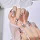 thumbnail image 2 of Armadura hecha a mano con estampado de leopardo, estilo Spice Girl, diseño de uñas francesas con forma de ojo de gato, productos terminados de armadura blanca extraíble, 2 of 5