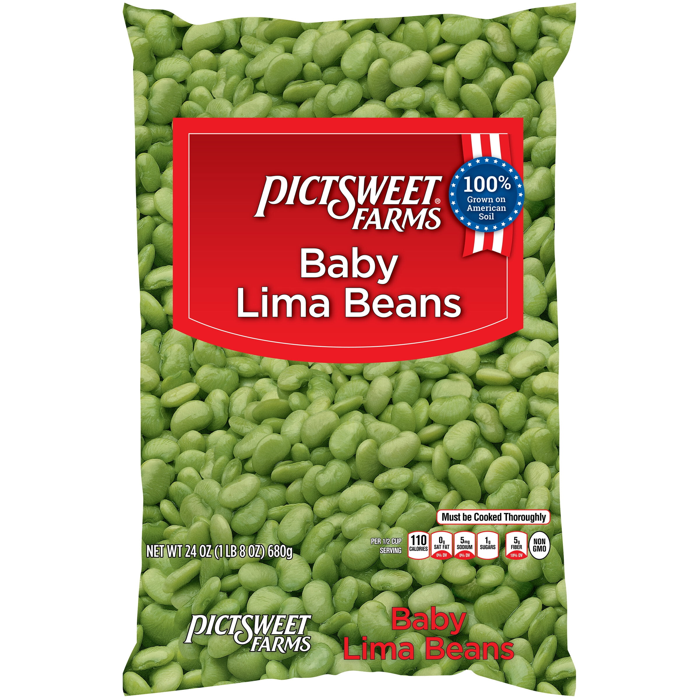 Pictsweet Farms Frozen Baby Lima Beans, 24 oz Bag
