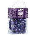 JAM Paper Colorful Push Pins, Round Head Map Thumb Tacks, Purple Pushpins, 100/Pack