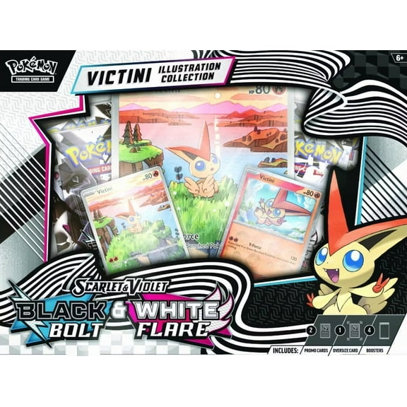 Pokemon TCG - Scarlet & Violet: Unova Victini Illustration Collection Box (Black Bolt / White Flare)