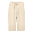 thumbnail image 5 of Women's Solid Color Casual & Vacation Shorts Stylish Comfort For Home & Linen Pants for Women Casual Summer plus Size Women Pants Casual A Women Pants Teen Pants Loose Fitting Pants for Women Dressy, 5 of 6