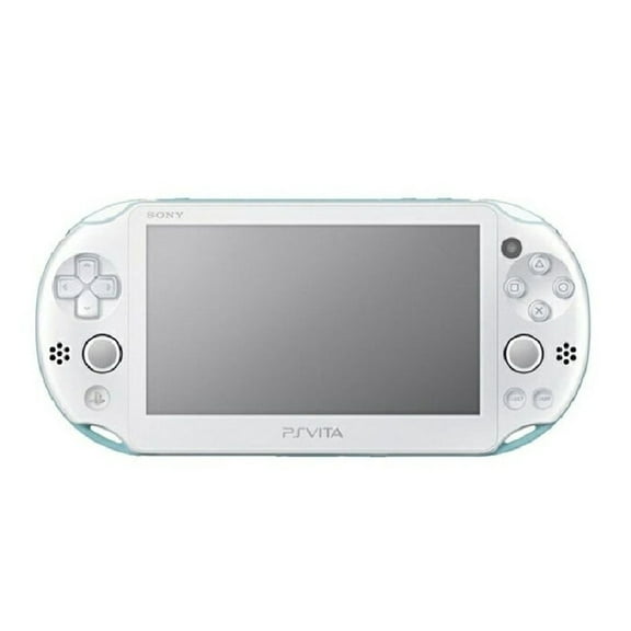 Restored Sony Playstation PS Vita 2000 Slim Game Console with Retrofam Charging Cable, Light Blue/White (Refurbished)