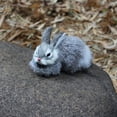 thumbnail image 2 of 15Cm Q Version Lifelike Plush Rabbit Lifelike Animal Desktop Ornaments Easter Imitation Rabbit Model Toy Birthday Gift, 2 of 2