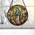 thumbnail image 4 of Our Lady of Guadalupe Faux Stained Glass Suncatcher, Virgin Mary Window Hanging Ornament Religious Home Decor, Gift For Christain Home Décor, 4 of 4