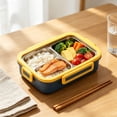 thumbnail image 6 of Bento Box Lunch Box 3 Compartment Snack Containers Reusable Meal Prep Container With Tableware for Home Travel Work Picnic Teenager Microwave Dishwasher Safe, 6 of 6