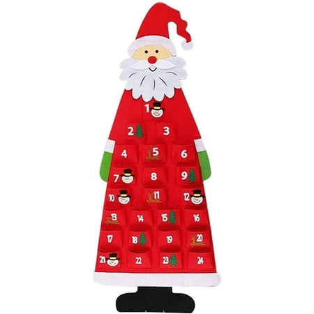 KCSD Christmas Advent Calendar, DIY Felt Christmas Tree for Kids Wall  Hanging DIY Christmas Santa Felt Advent Calendar with Pockets 24 Days  Countdown Calendar for Home Decor | Walmart Canada