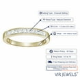 thumbnail image 3 of Vir Jewels 1/2 CTTW Princess Cut Diamond Wedding Band 14K Yellow Gold Channel Set Size 8 Female Adult, 3 of 6