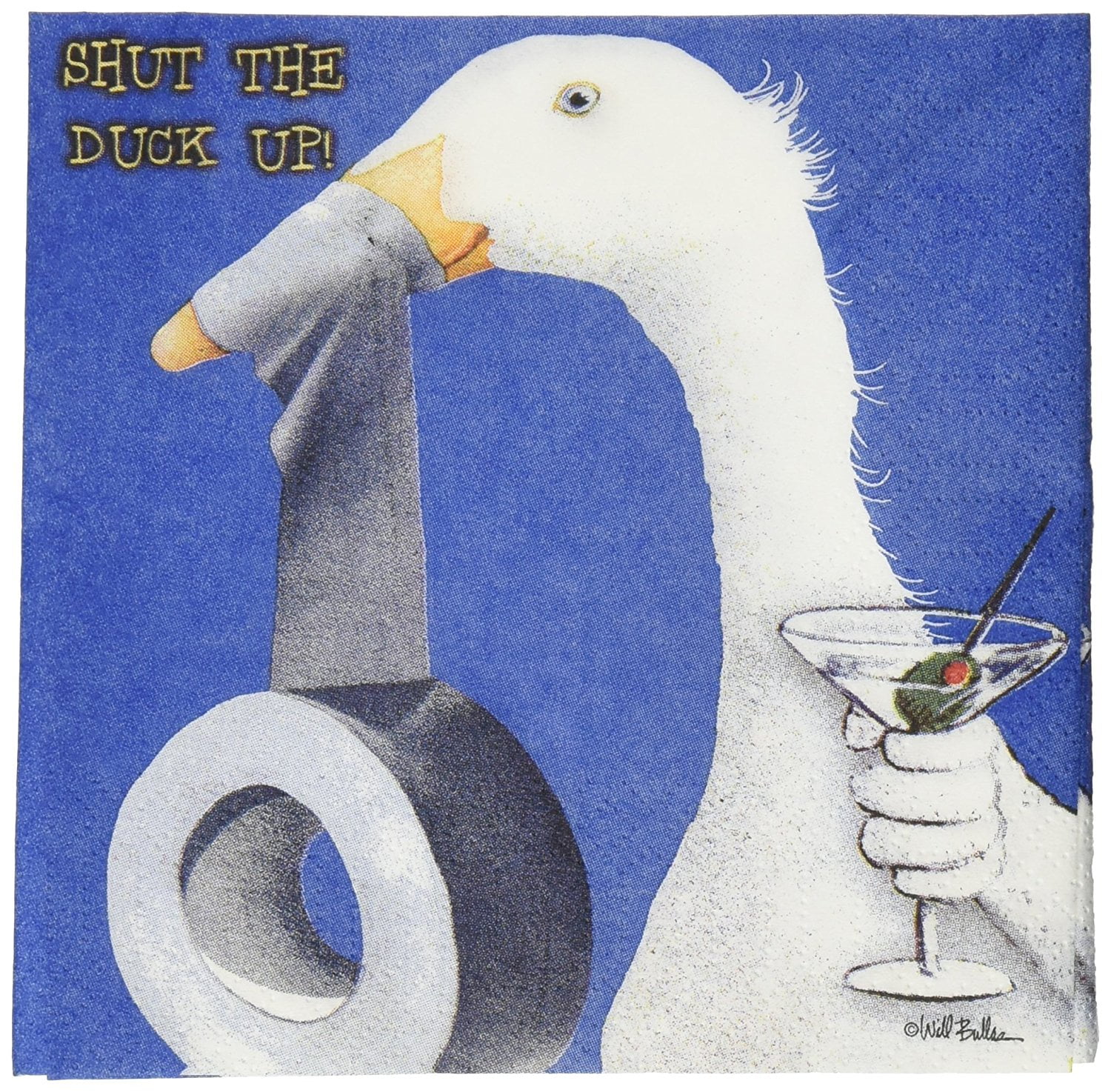Shut The Duck Up Paper Cocktail Napkins, Package of 20 luxury cocktail