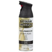 6-Pack of 12 oz Rust-Oleum Brands 245198 Black Universal Enamel Spray Paint, Flat