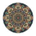 thumbnail image 2 of Nawypu Fitted Round Tablecloth  Colorful Mandala,Vintage Round Boho Beige Flower Table Cover,Elastic Edged Table Cloth Fits Round Tables, 2 of 7