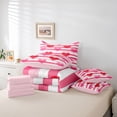thumbnail image 6 of Castle Fairy Cute Love Heart Bedding Comforter Set,Pink Red White Queen Bedding Sets, 6 of 8