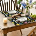 thumbnail image 4 of Colorful Dinosaur Placemats Set of 4, 12x18 Inch Non-Slip Washable Heat Resistant Linen Fabric Table Mats,Place Mats for Holiday Party, 4 of 7