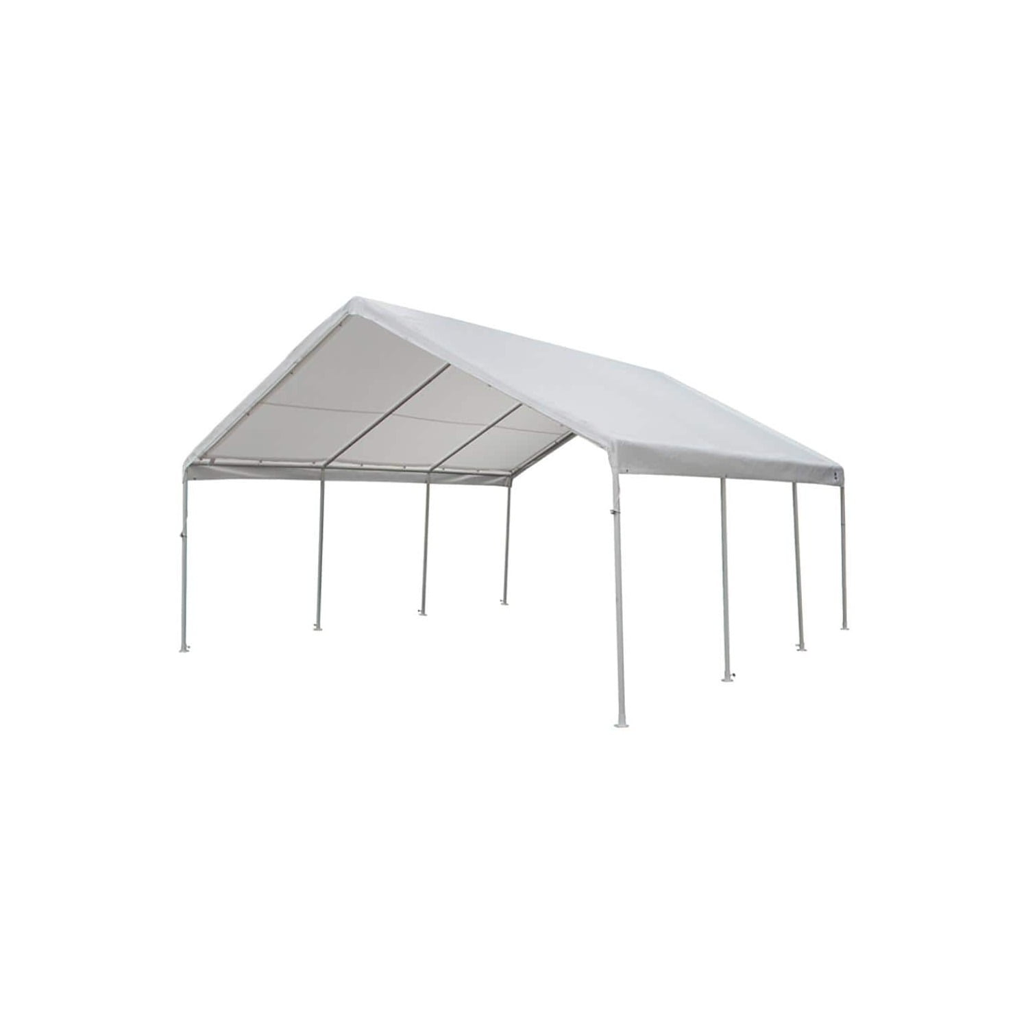 Steel Carport Shelter 2 Inch Frame 8 Leg Outdoor Cover 20 Gauge Spacious Vehicle Protection