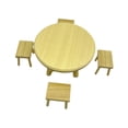 thumbnail image 1 of Juego de mesa y silla de comedor de madera modelo 1:12 Juego de mesa y silla modelo Sillas de mesa para, 1 of 9