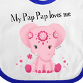 thumbnail image 4 of Inktastic Aditi My Pap Pap Loves Me Boys or Girls Baby Bib, 4 of 4
