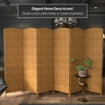 thumbnail image 2 of Red Lantern 6 ft. Tall Diamond Weave Fiber Room Divider - Light Beige - 6 Panel, 2 of 6